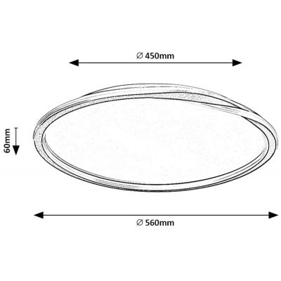 Rabalux Mathiola plafon 1x40 W czarny 71290