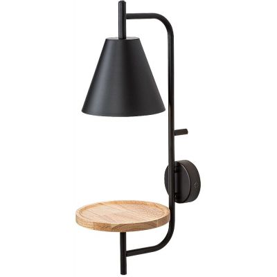 Rabalux Azome kinkiet 1x15 W czarny-drewno 71293