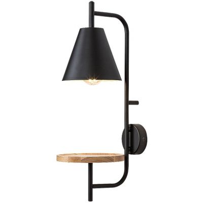 Rabalux Azome kinkiet 1x15 W czarny-drewno 71293