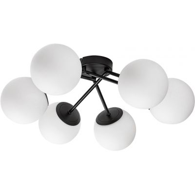 Rabalux Meduza lampa podsufitowa 6x20 W biała-czarna 71294