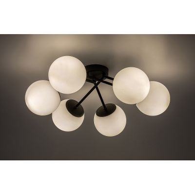 Rabalux Meduza lampa podsufitowa 6x20 W biała-czarna 71294