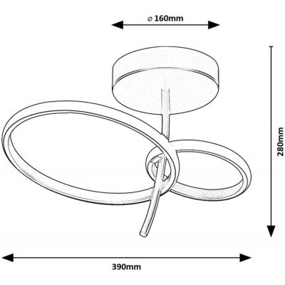Rabalux Emilion lampa podsufitowa 1x24 W czarna-złota 71296