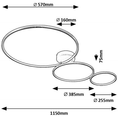 Rabalux Formand lampa podsufitowa 1x38 W czarna 71297