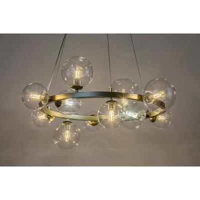 Rabalux Aslov lampa wisząca 11x28 W przezroczysta-złota 71300