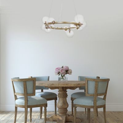 Rabalux Aslov lampa wisząca 11x28 W przezroczysta-złota 71300