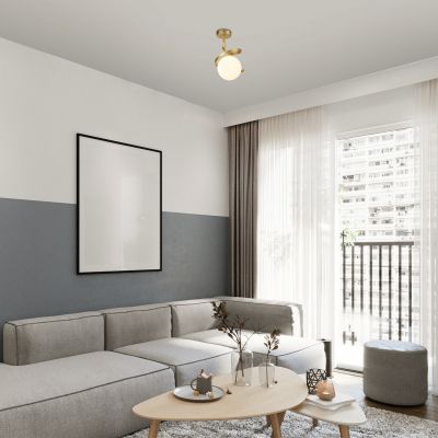 Rabalux Sarabi lampa podsufitowa 1x20 W biała-złota 71301