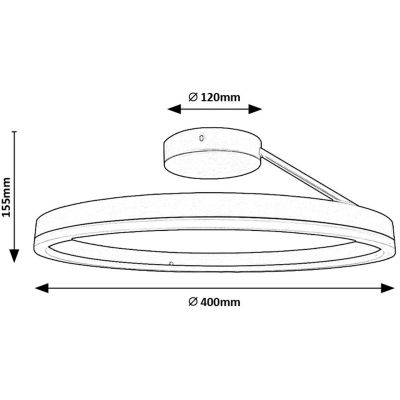 Rabalux Isaure lampa podsufitowa 1x24 W czarna 71302