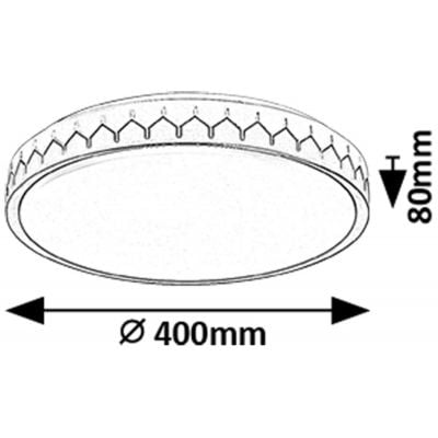 Rabalux Malin inteligentny plafon 1x24 W biały-czarny-szary 71303
