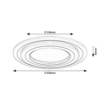 Rabalux Taneli 2 lampa podsufitowa 1x56 W chrom 71315