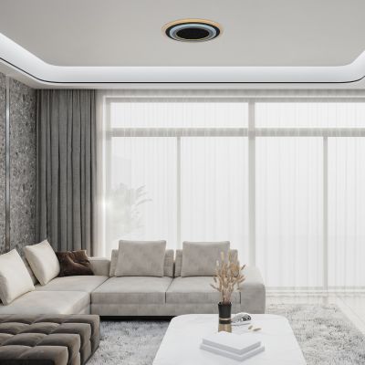 Rabalux Taneli 2 lampa podsufitowa 1x56 W biała-czarna-chrom 71316