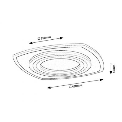 Rabalux Taneli 2 lampa podsufitowa 1x60 W chrom 71318