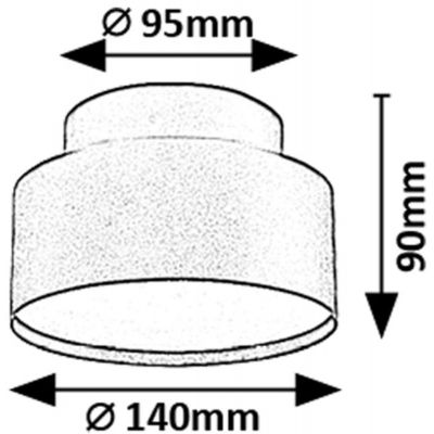 Rabalux Ovidia lampa podsufitowa 1x24 W biała-czarna 71320