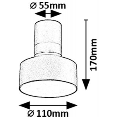 Rabalux Ovidia lampa podsufitowa 1x10 W biała-czarna 71321