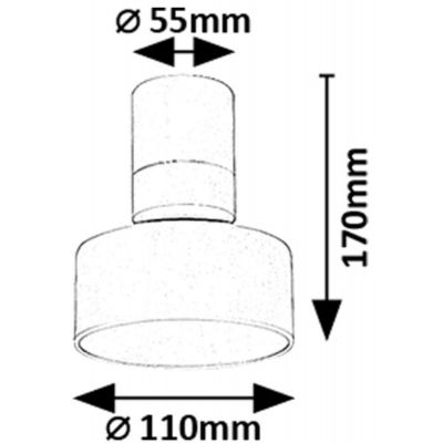 Rabalux Ovidia lampa podsufitowa 1x10 W biała 71326