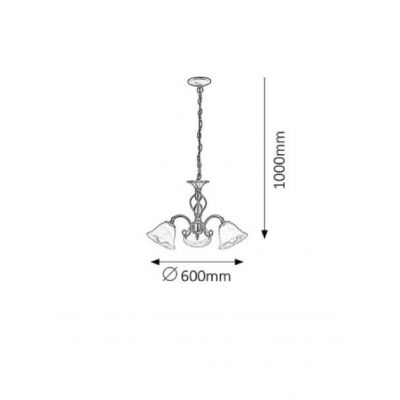 Rabalux Beckworth lampa wisząca 3x40 W brązowa 7133