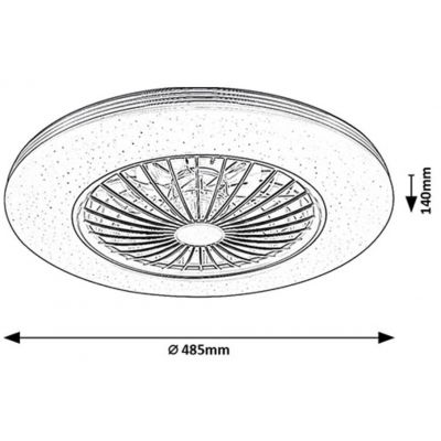 Rabalux Dalfon 2 plafon 1x48 W z wentylatorem biały-czarny 71330