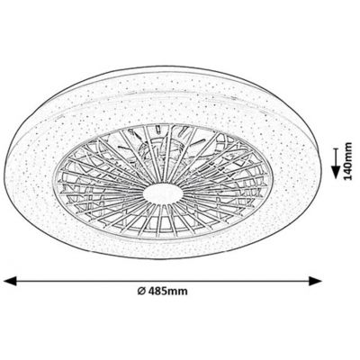 Rabalux Dalfon 2 plafon 1x48 W z wentylatorem biały 71333