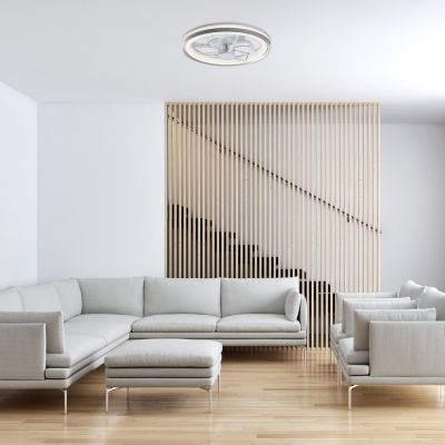 Rabalux Fanricius plafon 1x40 W z wentylatorem biały-srebrny 71335