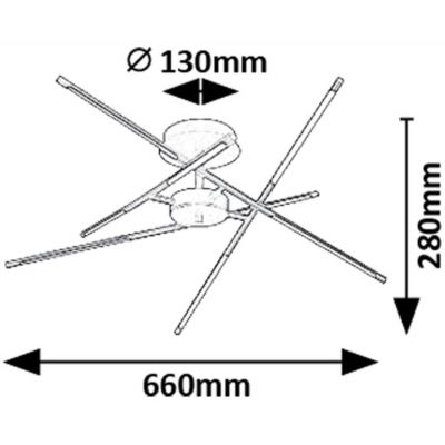 Rabalux Henli2 lampa podsufitowa 4x40 W biała-złota 71339