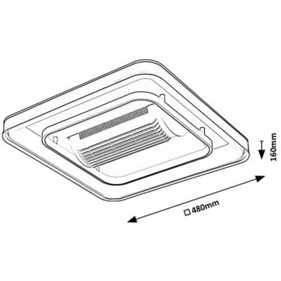 Rabalux Aireon lampowentylator podsufitowy 1x50 W biała-czarna 71341