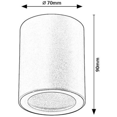 Rabalux Koven lampa podsufitowa 1x35 W czarna 71342