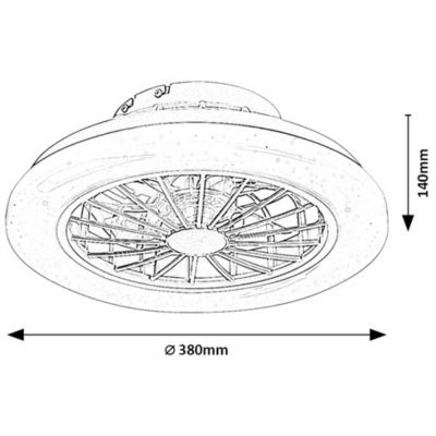 Rabalux Dalfon lampowentylator podsufitowy 1x24 W biały 71348