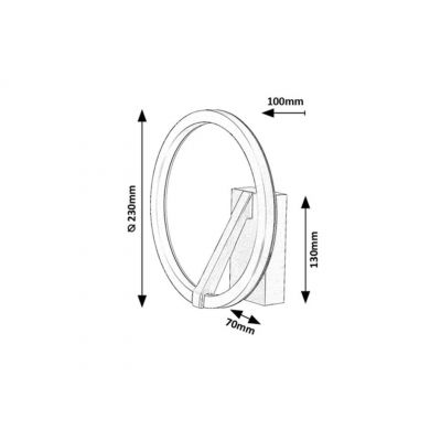 Rabalux Renara kinkiet 1x8 W czarny 71350