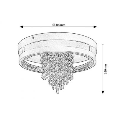 Rabalux Maribell plafon 1x20 W czarny 71352