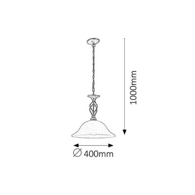 Rabalux Beckworth lampa wisząca 1x60 W brązowa 7136