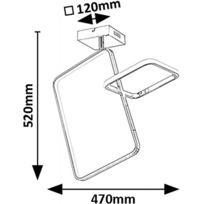Rabalux Malwen lampa podsufitowa 2x36 W biała-chrom 71367
