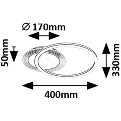 Rabalux Kerstin lampa podsufitowa 2x24 W biała-czarna 71368