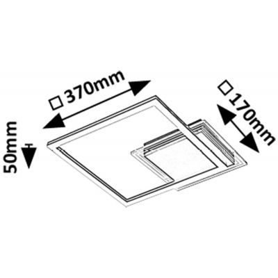 Rabalux Ottavia lampa podsufitowa 2x24 W biała-czarna 71370