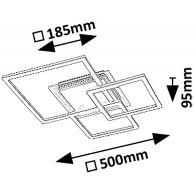 Rabalux Ottavia lampa podsufitowa 4x40 W biała-czarna 71371