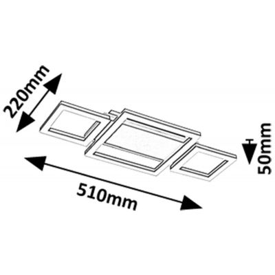 Rabalux Donya lampa podsufitowa 4x24 W biała-czarna 71374