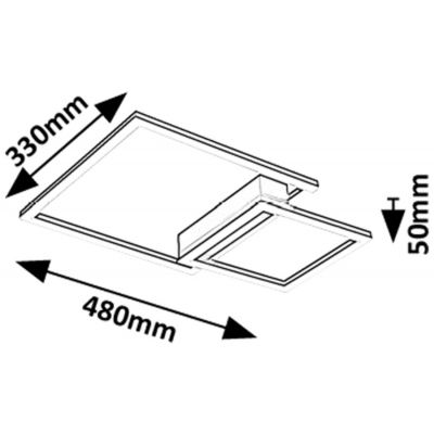 Rabalux Heleth lampa podsufitowa 2x24 W biała-czarna 71376