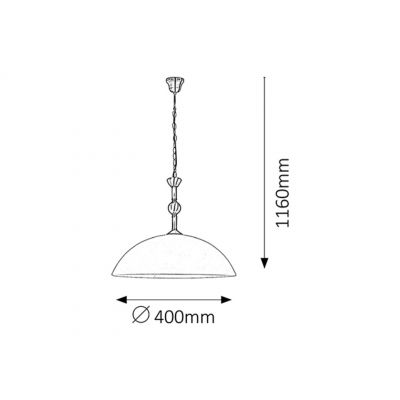Rabalux Aurelia lampa wisząca 1x60W mosiądz/biała 7138