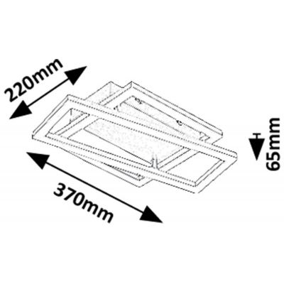 Rabalux Ellinor lampa podsufitowa 2x24 W biała-chrom 71380