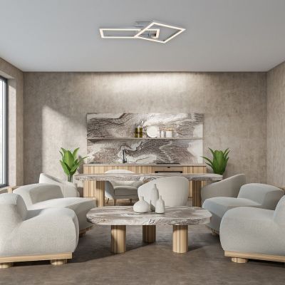 Rabalux Ellinor lampa podsufitowa 2x24 W biała-chrom 71381