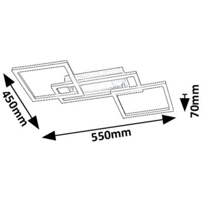 Rabalux Ellinor lampa podsufitowa 3x40 W biała-chrom 71382
