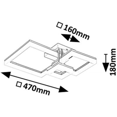 Rabalux Amilia lampa podsufitowa 3x22 W biała-złota 71384