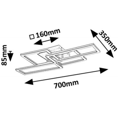 Rabalux Drusus lampa podsufitowa 4x40 W biała-czarna 71389
