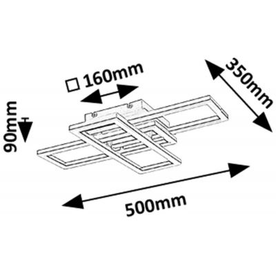 Rabalux Mereni lampa podsufitowa 3x40 W biała-czarna 71394