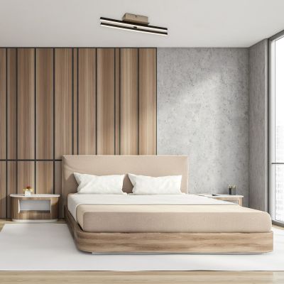 Rabalux Demir lampa podsufitowa 2x16 W biała-czarna-złota 71396