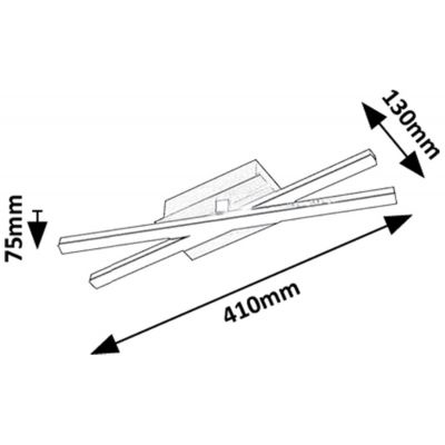 Rabalux Demir lampa podsufitowa 2x16 W biała-czarna-złota 71396