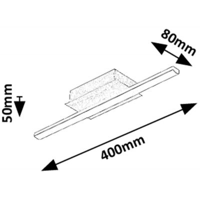 Rabalux Demir lampa podsufitowa 1x8 W biała-czarna-złota 71397