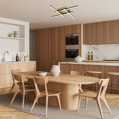 Rabalux Demir lampa podsufitowa 4x24 W biała-czarna-złota 71398