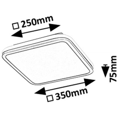 Rabalux Serkan inteligentny plafon 1x43 W biały/czarny 71399