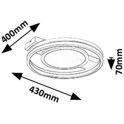 Rabalux Shirin lampa podsufitowa 3x40 W biała-czarna 71401