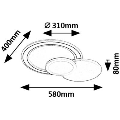 Rabalux Stavros lampa podsufitowa 3x40 W biała-czarna 71402