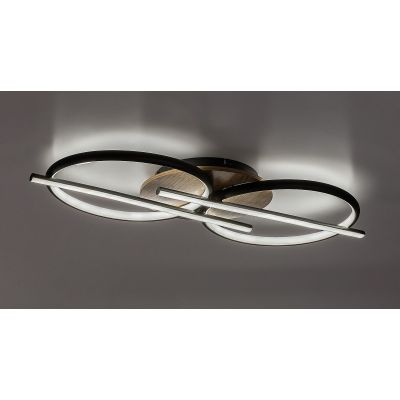 Rabalux Arash lampa podsufitowa 4x40 W biała-czarna-drewno 71403